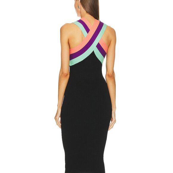 NWT Le Superbe/REVOLVE Dragon Fruit Dress Tricolor Black.  SZ M - Picture 4 of 5